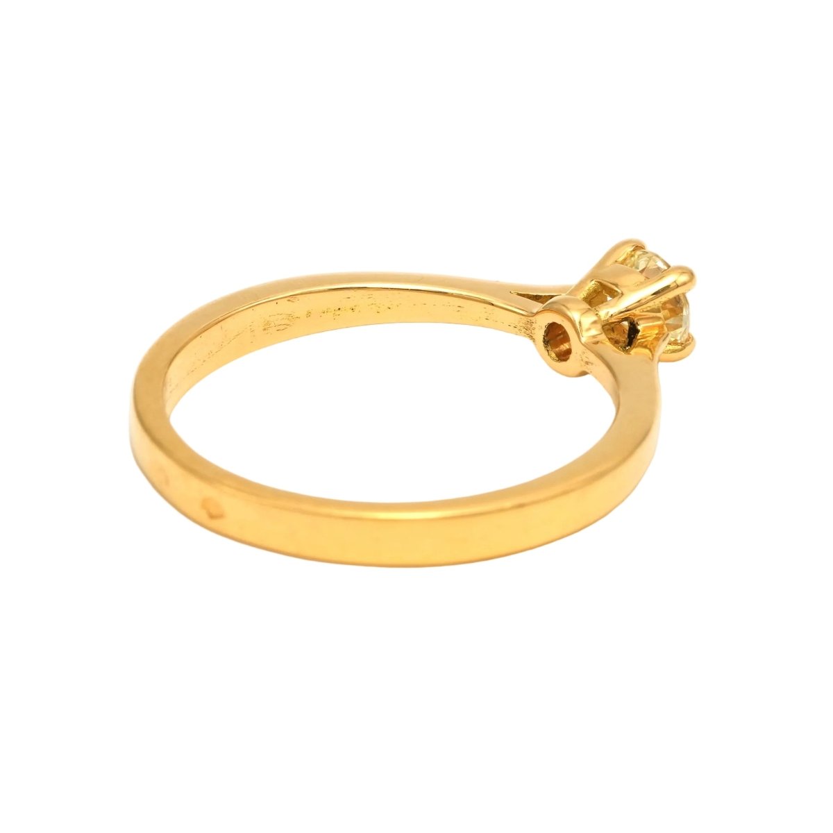 Bague Solitaire en or jaune et diamant - Castafiore