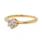 Bague Solitaire en or jaune et diamant - Castafiore