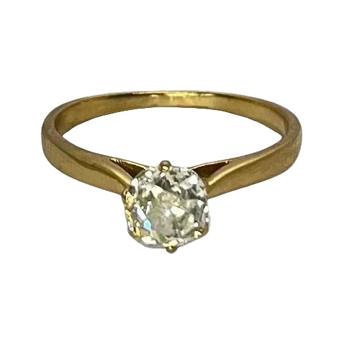 Bague Solitaire en or jaune et diamant - Castafiore