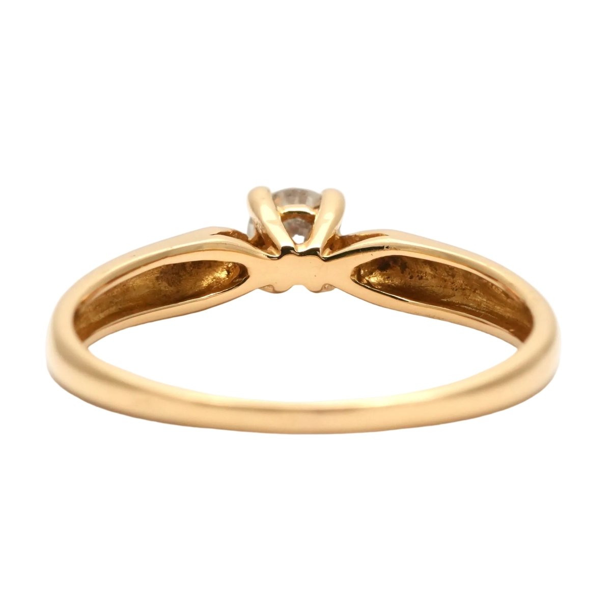 Bague Solitaire en or jaune et diamant - Castafiore