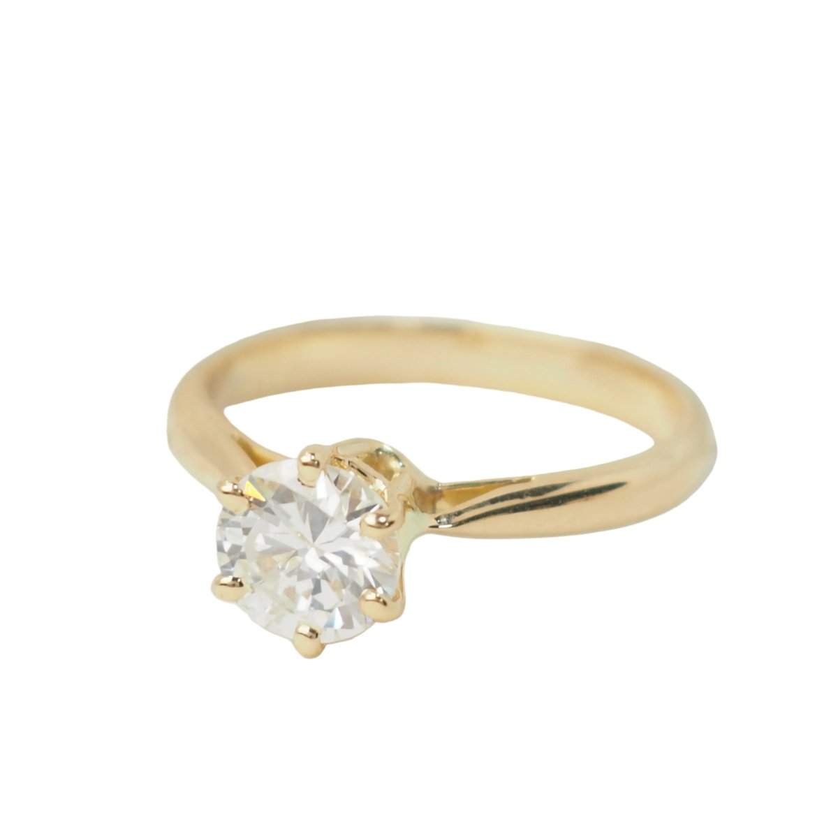 Bague Solitaire en or jaune et diamant - Castafiore
