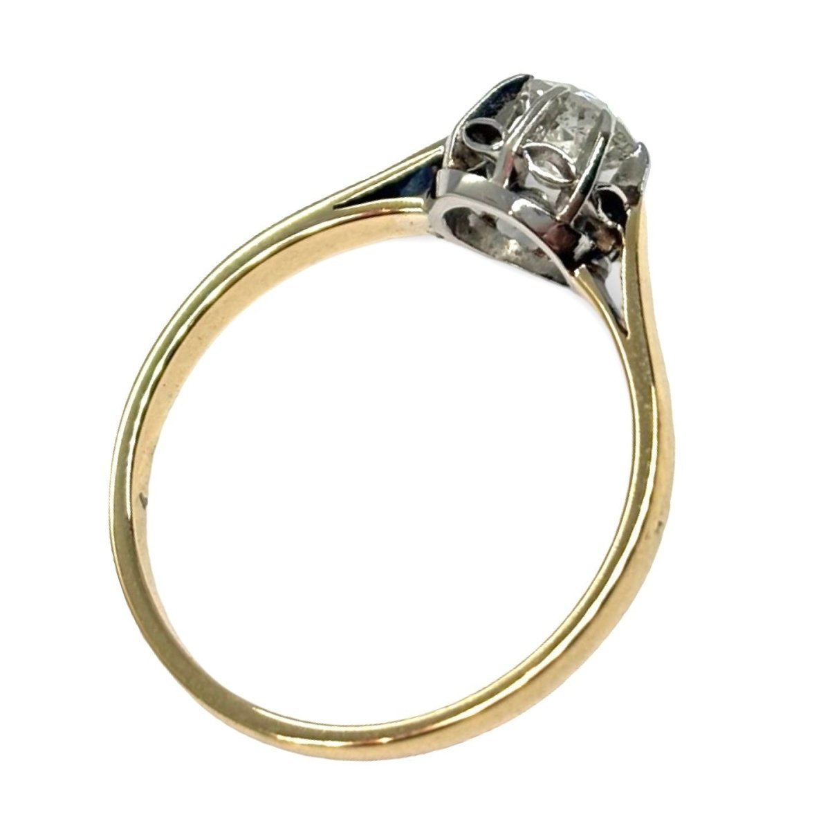 Bague Solitaire en or jaune et diamant - Castafiore