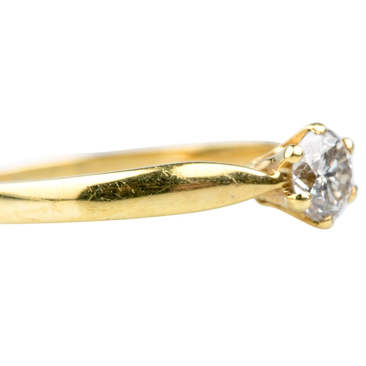 Bague Solitaire en or jaune et diamant - Castafiore