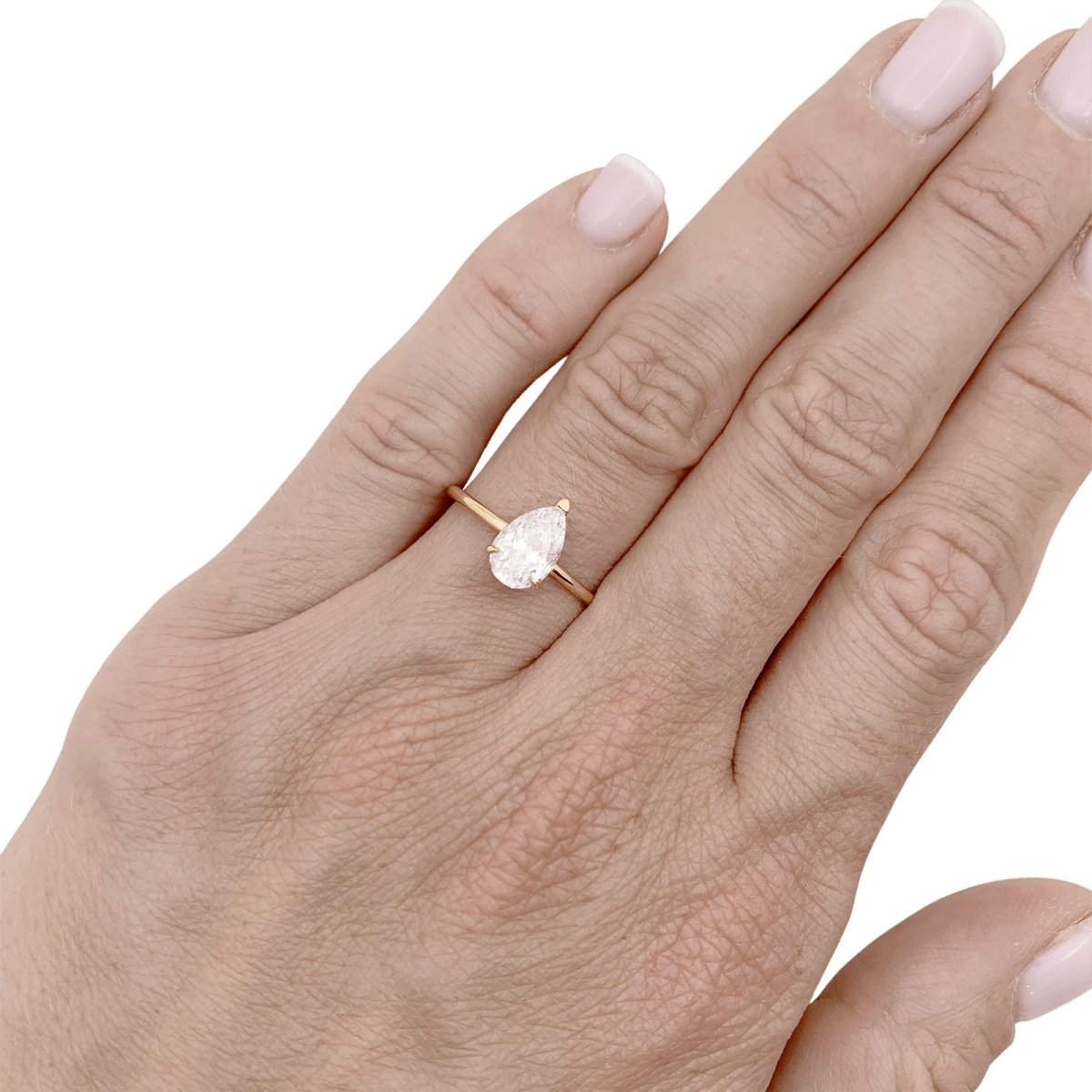 Bague Solitaire en or jaune et diamant - Castafiore