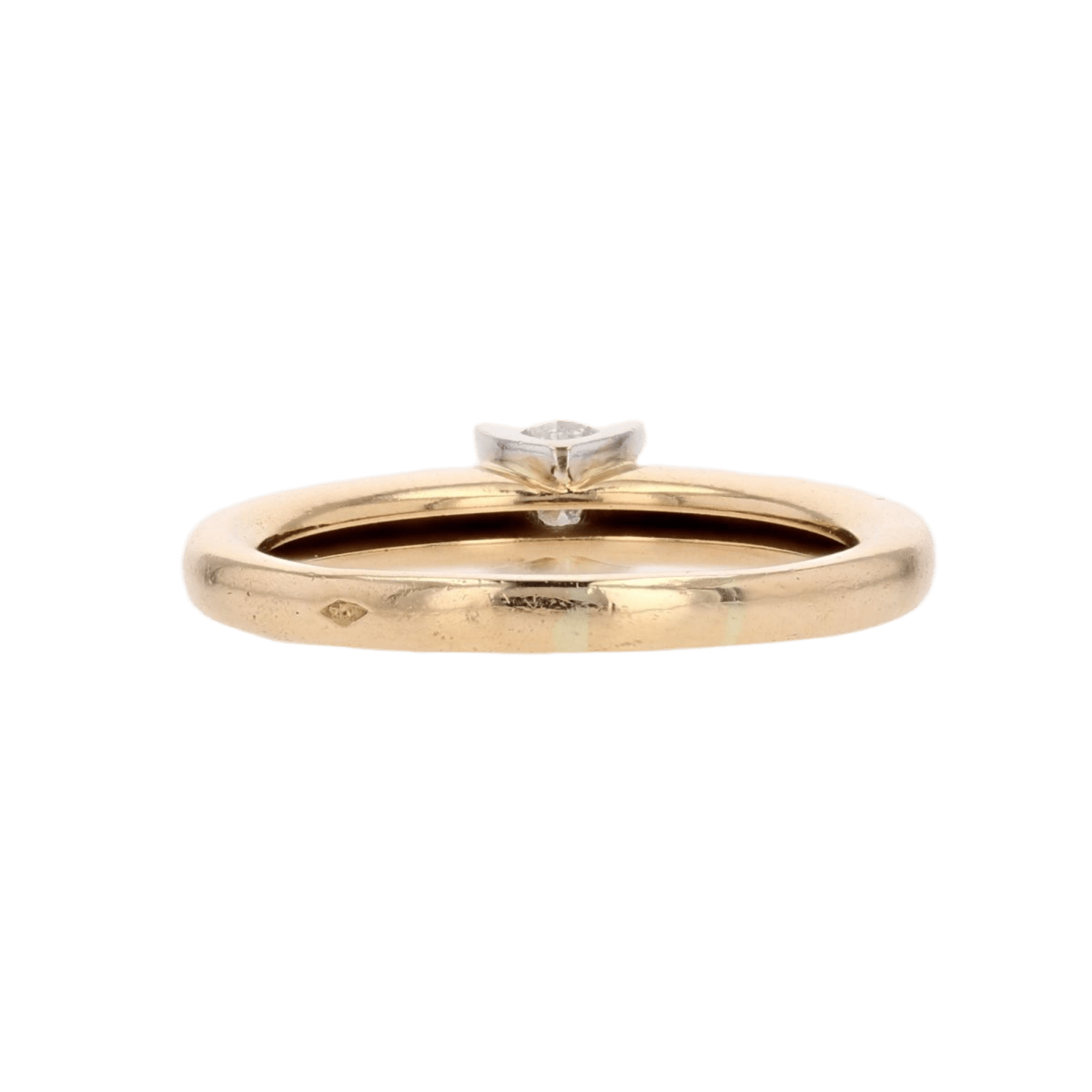 Bague Solitaire en or jaune et diamant - Castafiore