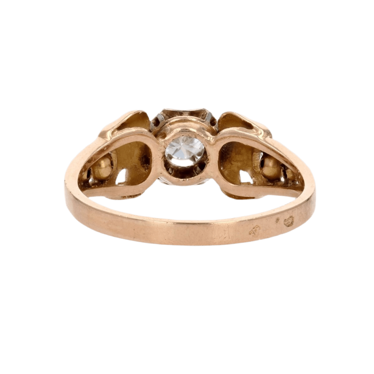 Bague Solitaire en or jaune et diamant - Castafiore