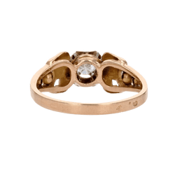 Bague Solitaire en or jaune et diamant - Castafiore