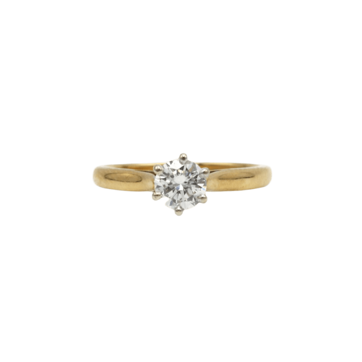 Bague Solitaire en or jaune et diamant - Castafiore
