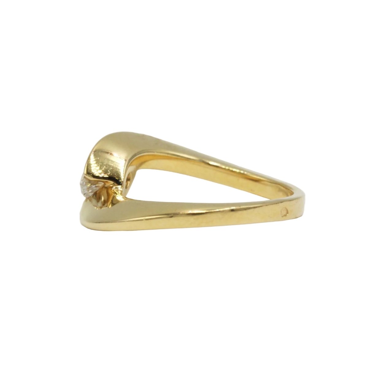 Bague Solitaire en or jaune et diamant - Castafiore