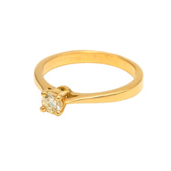 Bague Solitaire en or jaune et diamant - Castafiore