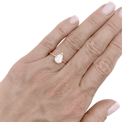 Bague Solitaire en or jaune et diamant - Castafiore