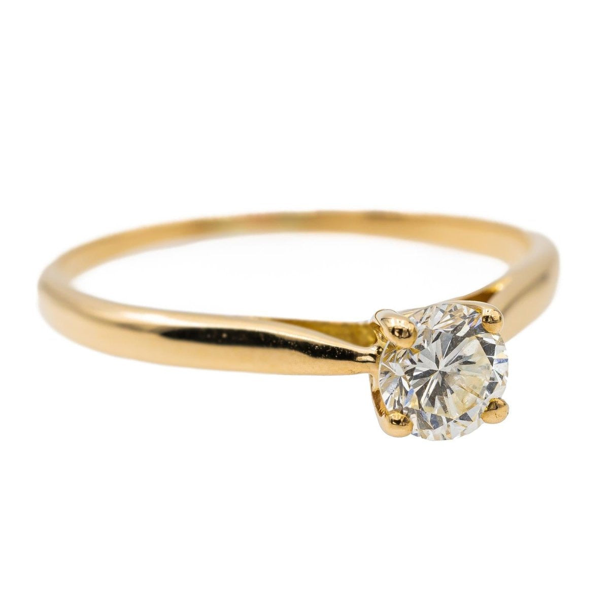 Bague solitaire en or jaune et diamant - Castafiore