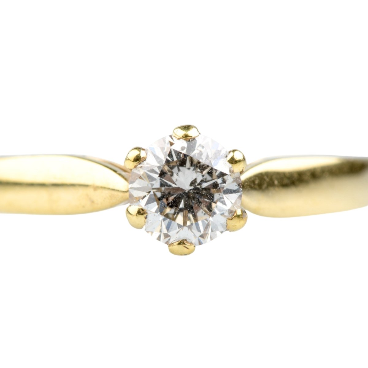 Bague Solitaire en or jaune et diamant - Castafiore