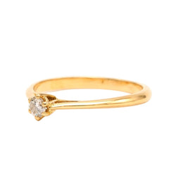 Bague Solitaire en or jaune et diamant - Castafiore