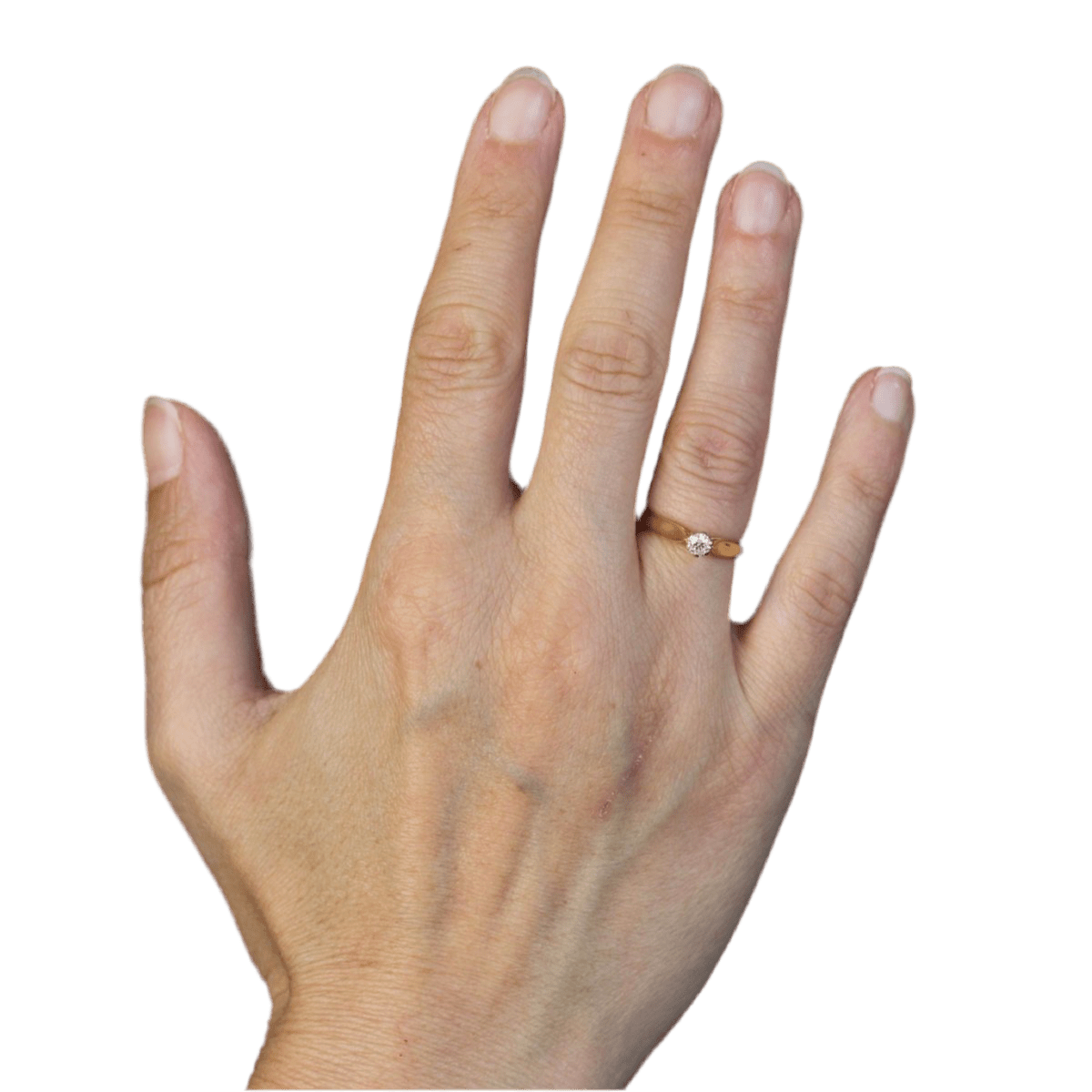 Bague Solitaire en or jaune et diamant - Castafiore