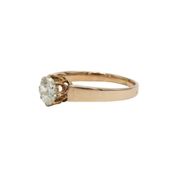 Bague Solitaire en or jaune et diamant - Castafiore