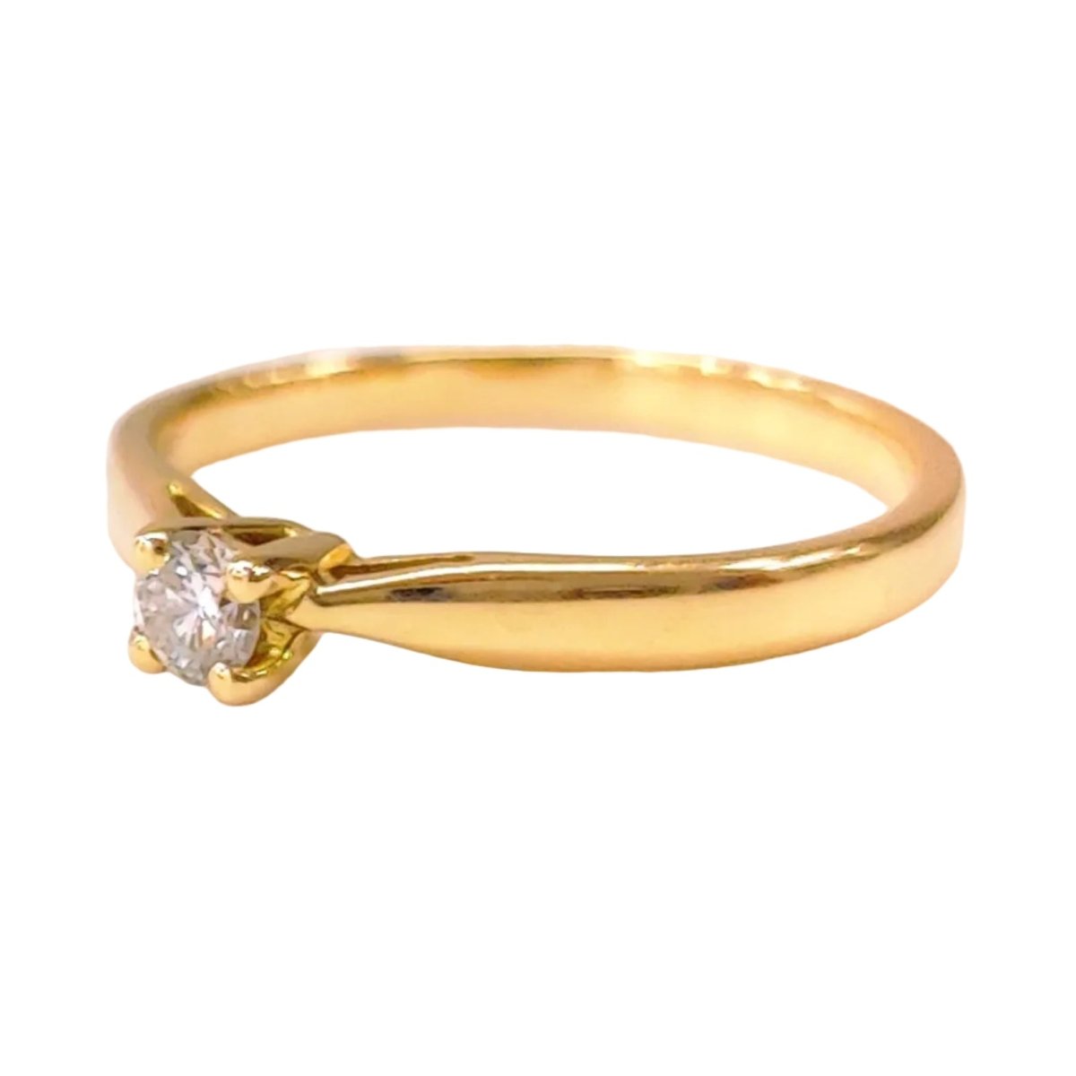 Bague Solitaire en or jaune et diamant - Castafiore