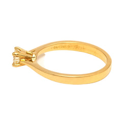 Bague Solitaire en or jaune et diamant - Castafiore