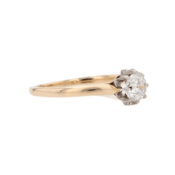 Bague Solitaire en or jaune et diamant - Castafiore