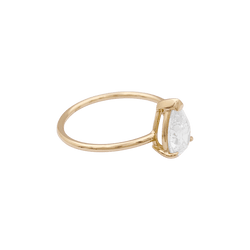 Bague Solitaire en or jaune et diamant - Castafiore