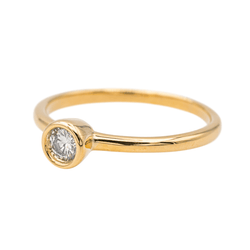 Bague Solitaire en or jaune et diamant - Castafiore