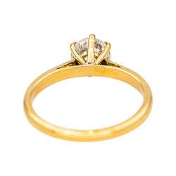 Bague Solitaire en or jaune et diamant - Castafiore