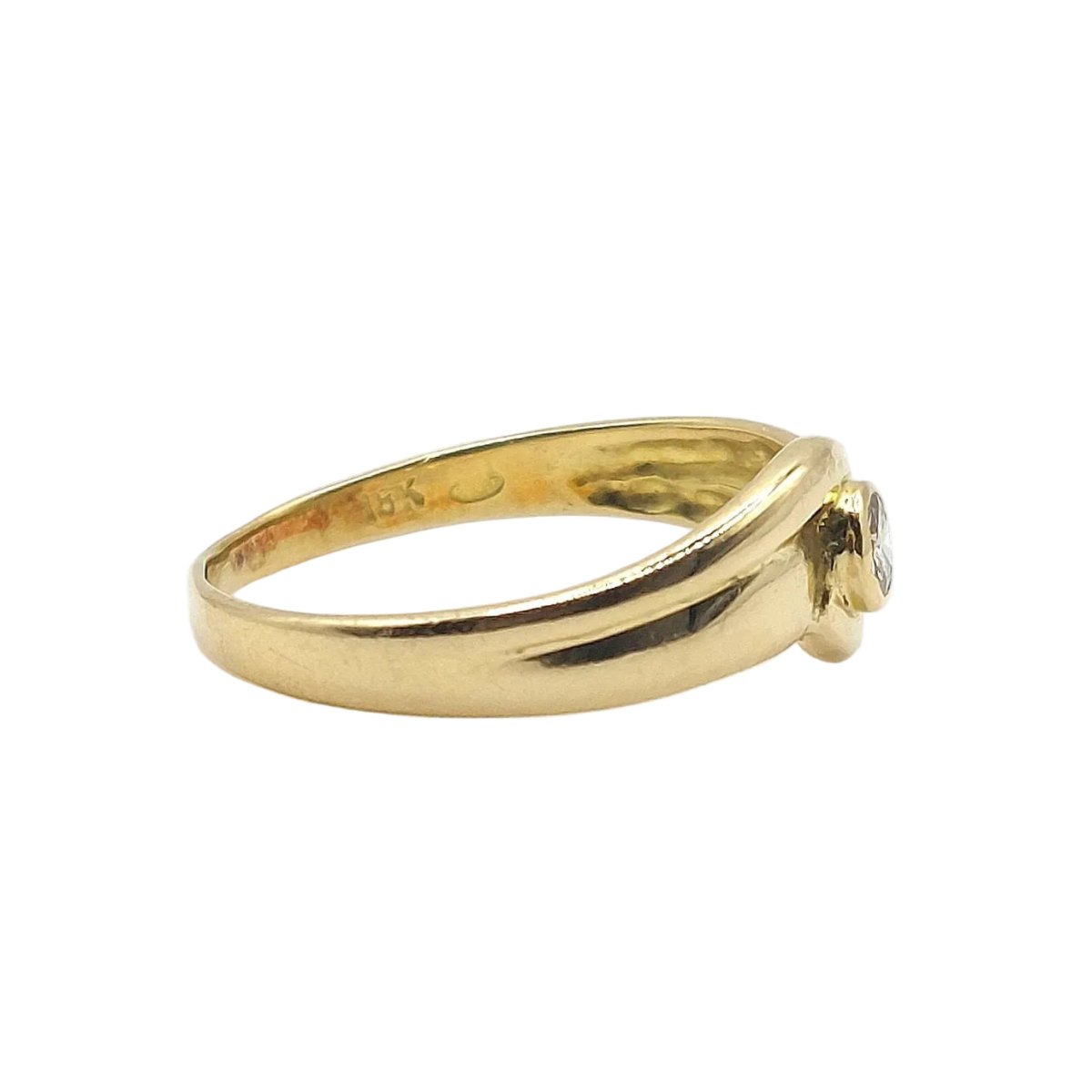 Bague Solitaire en or jaune et diamant - Castafiore