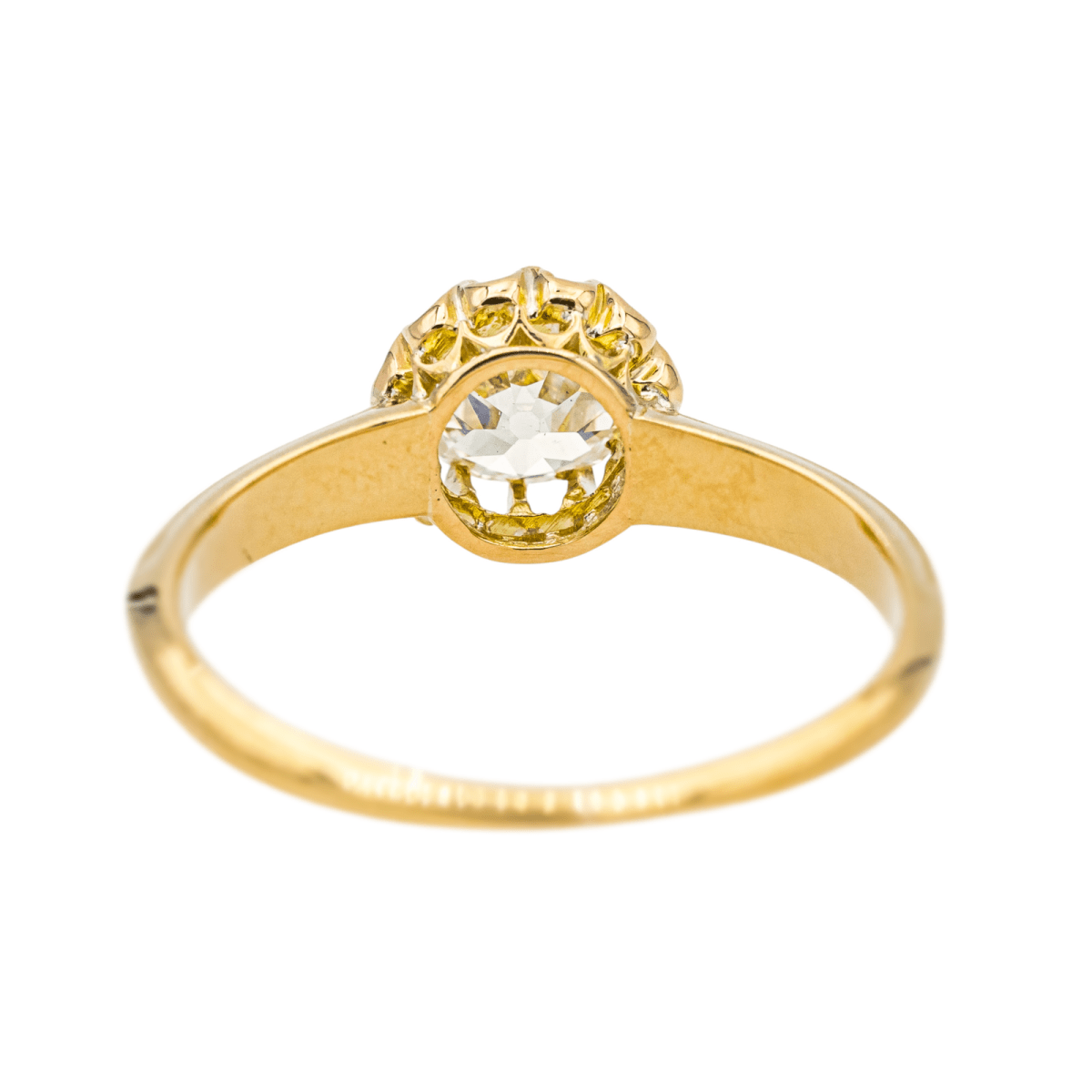Bague Solitaire en or jaune et diamant - Castafiore