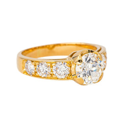 Bague Solitaire en or jaune et diamant - Castafiore