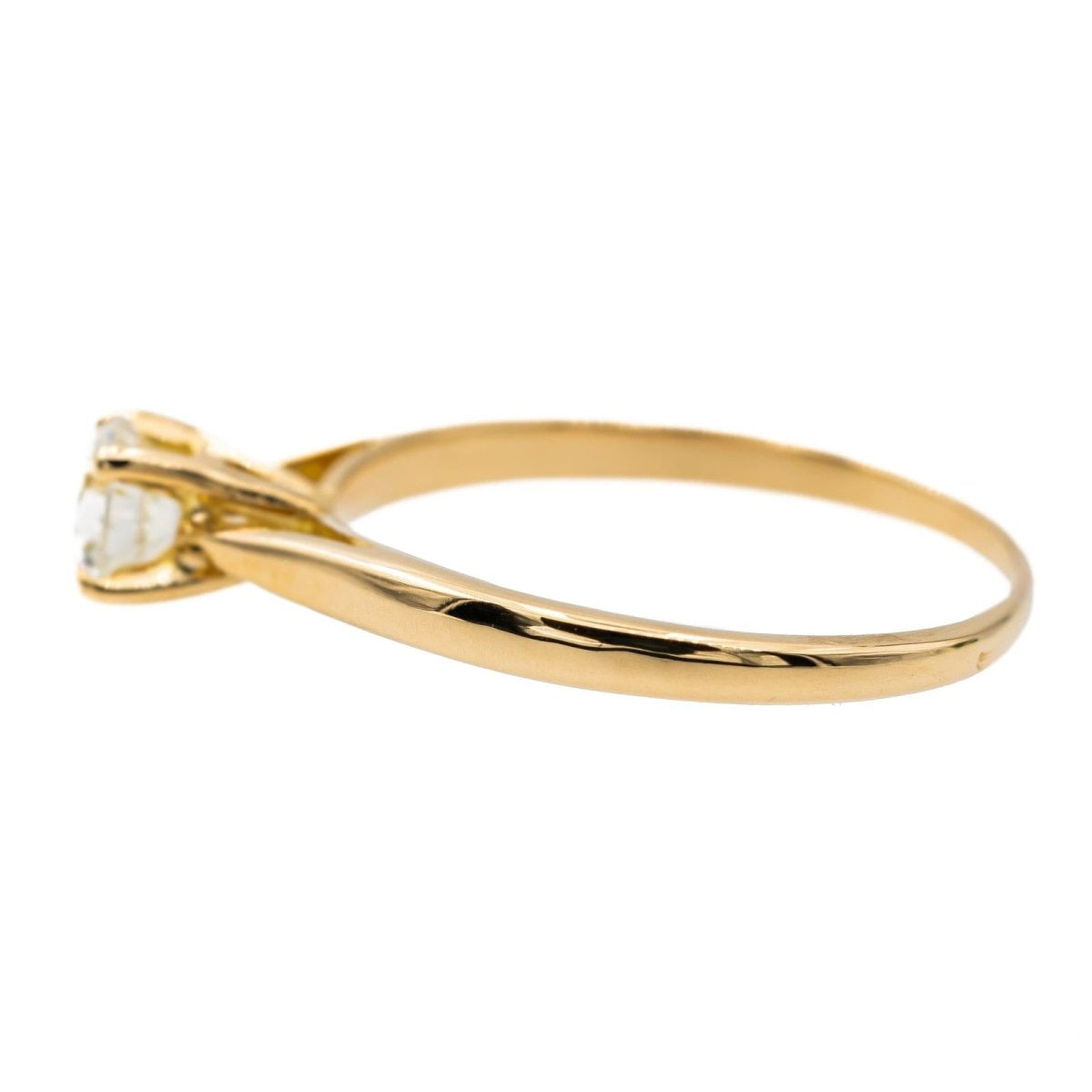 Bague solitaire en or jaune et diamant - Castafiore