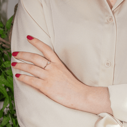 Bague Solitaire en or jaune et diamant - Castafiore