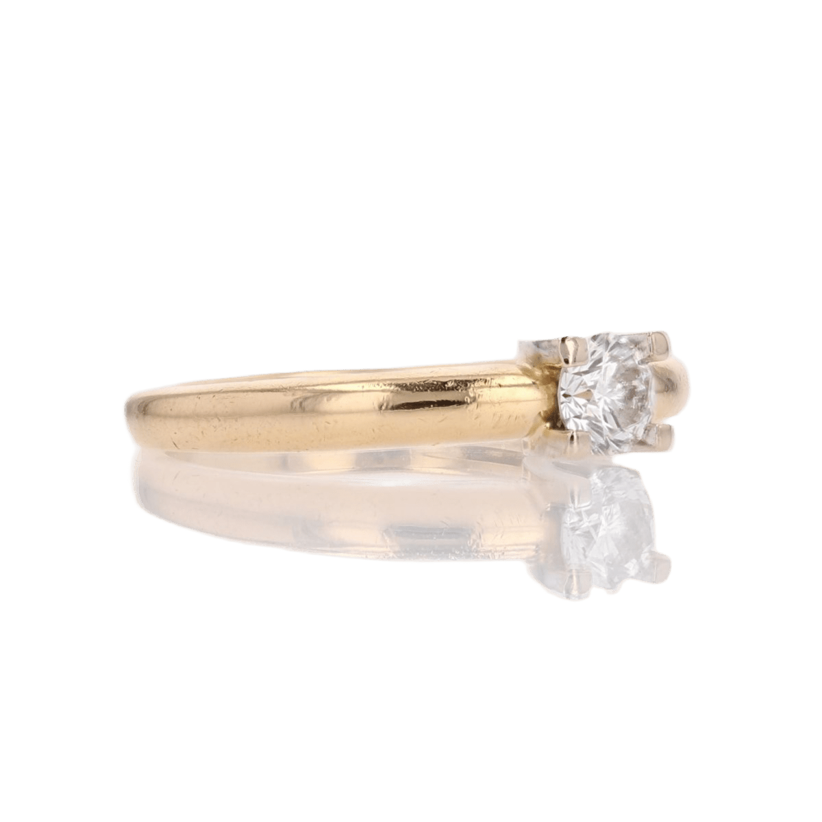 Bague Solitaire en or jaune et diamant - Castafiore