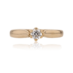 Bague Solitaire en or jaune et diamant - Castafiore