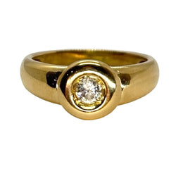Bague Solitaire en or jaune et diamant - Castafiore