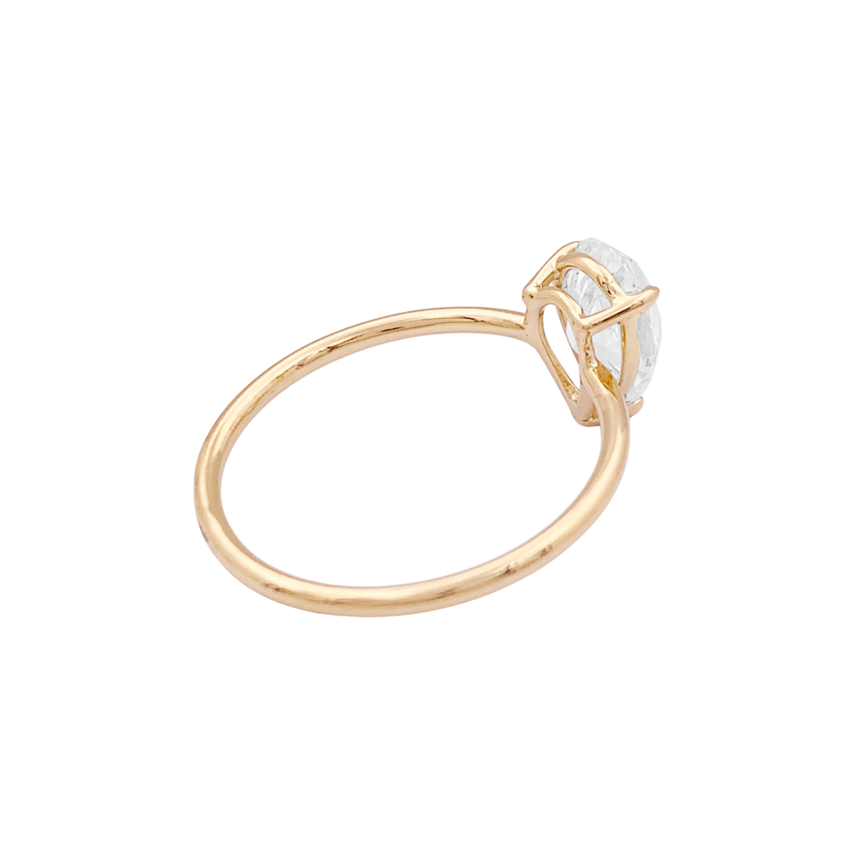 Bague Solitaire en or jaune et diamant - Castafiore