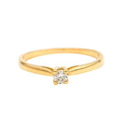 Bague Solitaire en or jaune et diamant - Castafiore
