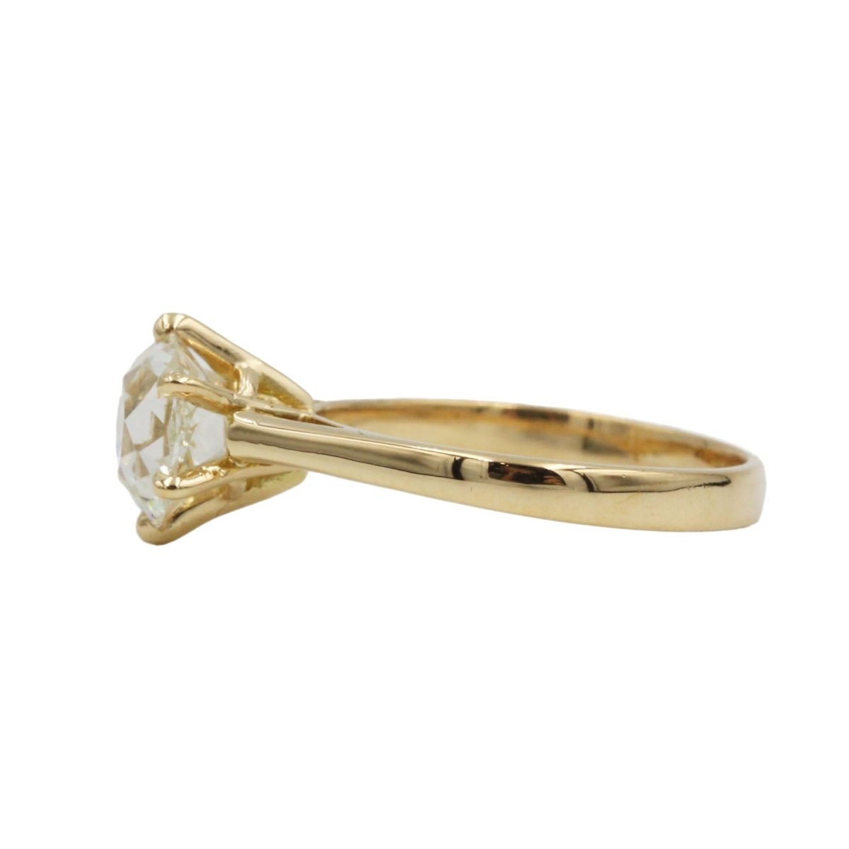 Bague Solitaire en or jaune et diamant - Castafiore