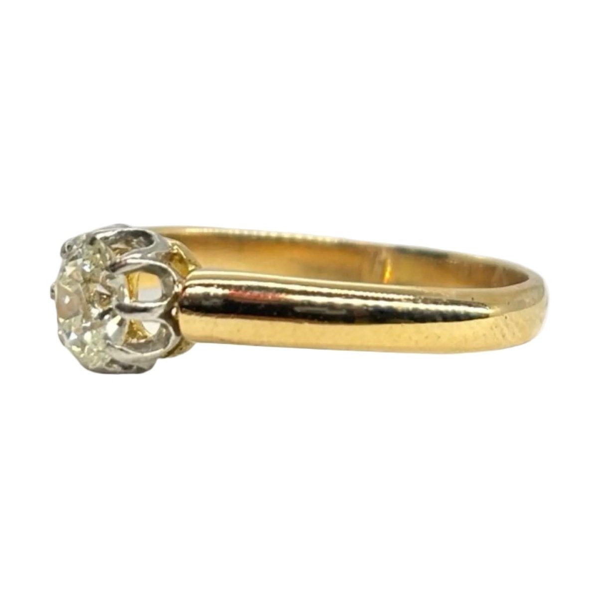 Bague Solitaire en or jaune et diamant - Castafiore