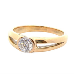 Ring diamond 0.74ct 18k gold