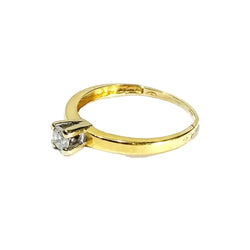 Bague Solitaire en or jaune et diamant - Castafiore