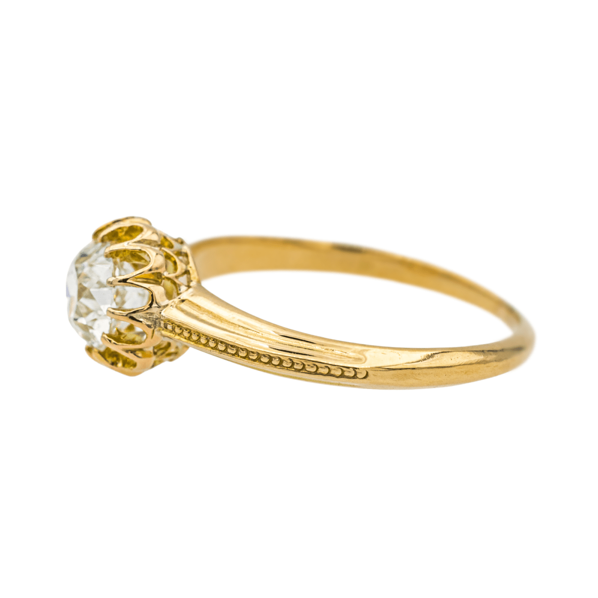Bague Solitaire en or jaune et diamant - Castafiore