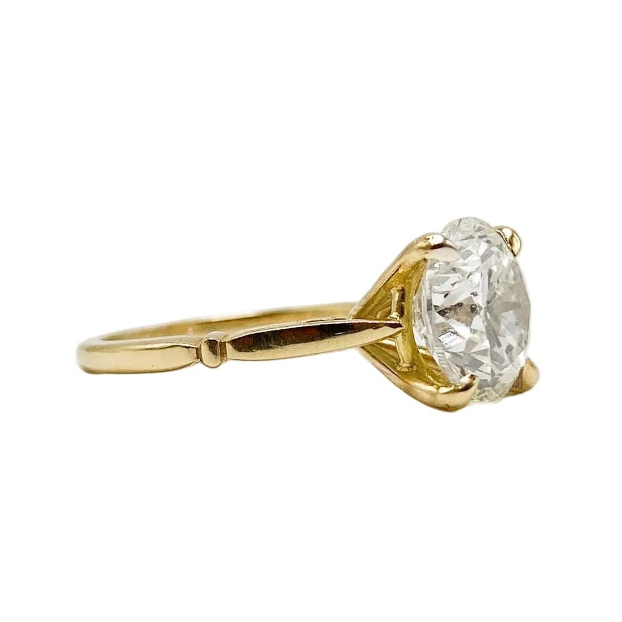 Bague Solitaire en or jaune et diamant - Castafiore