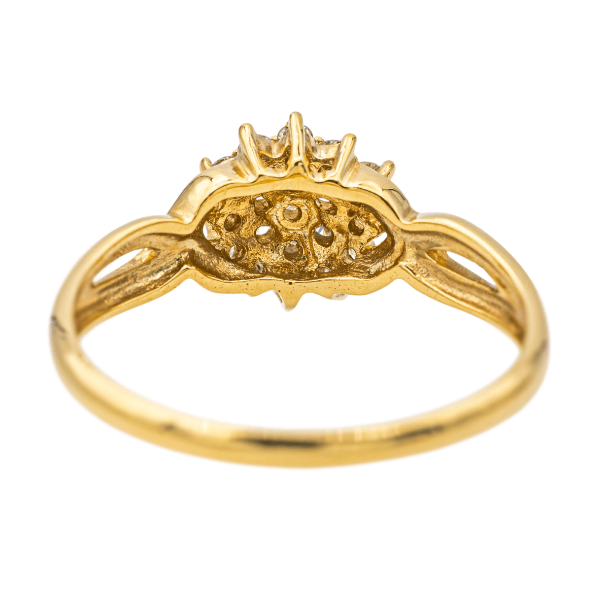 Bague Solitaire en or jaune et diamants - Castafiore