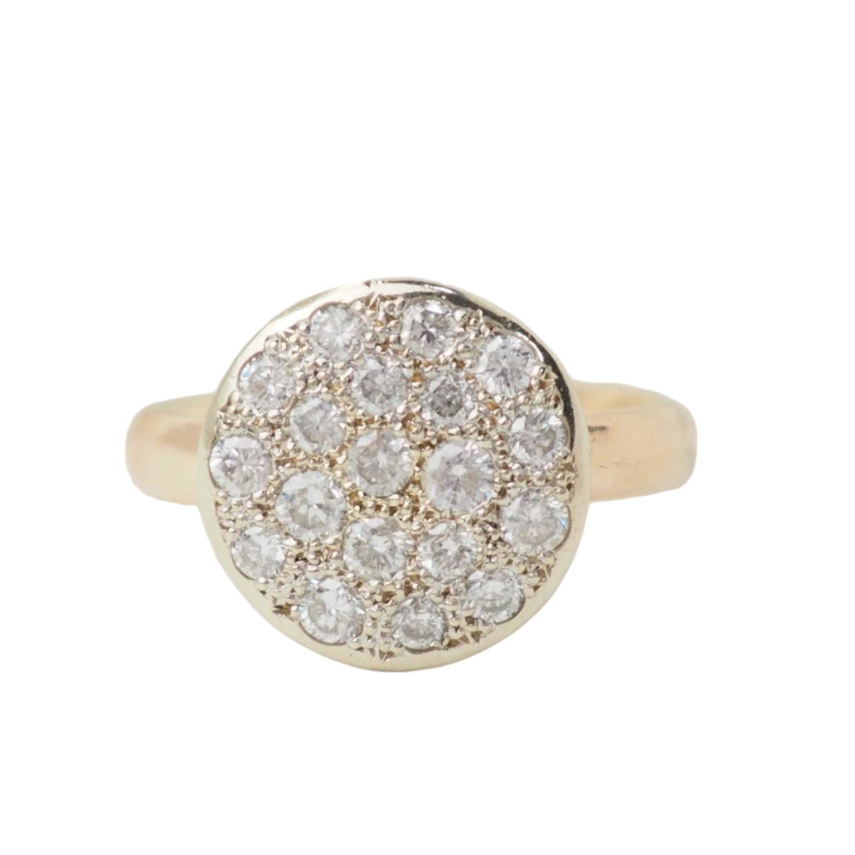 Bague Solitaire en or jaune et diamants - Castafiore