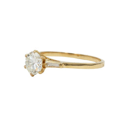 Bague Solitaire en or jaune et diamants - Castafiore