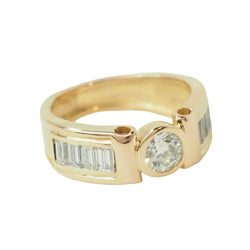 Bague Solitaire en or jaune et diamants - Castafiore