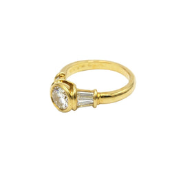 Bague Solitaire en or jaune et diamants - Castafiore