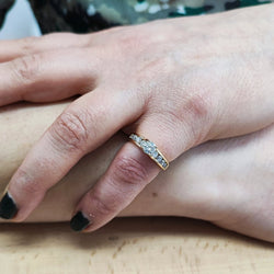 Bague Solitaire en or jaune et diamants - Castafiore