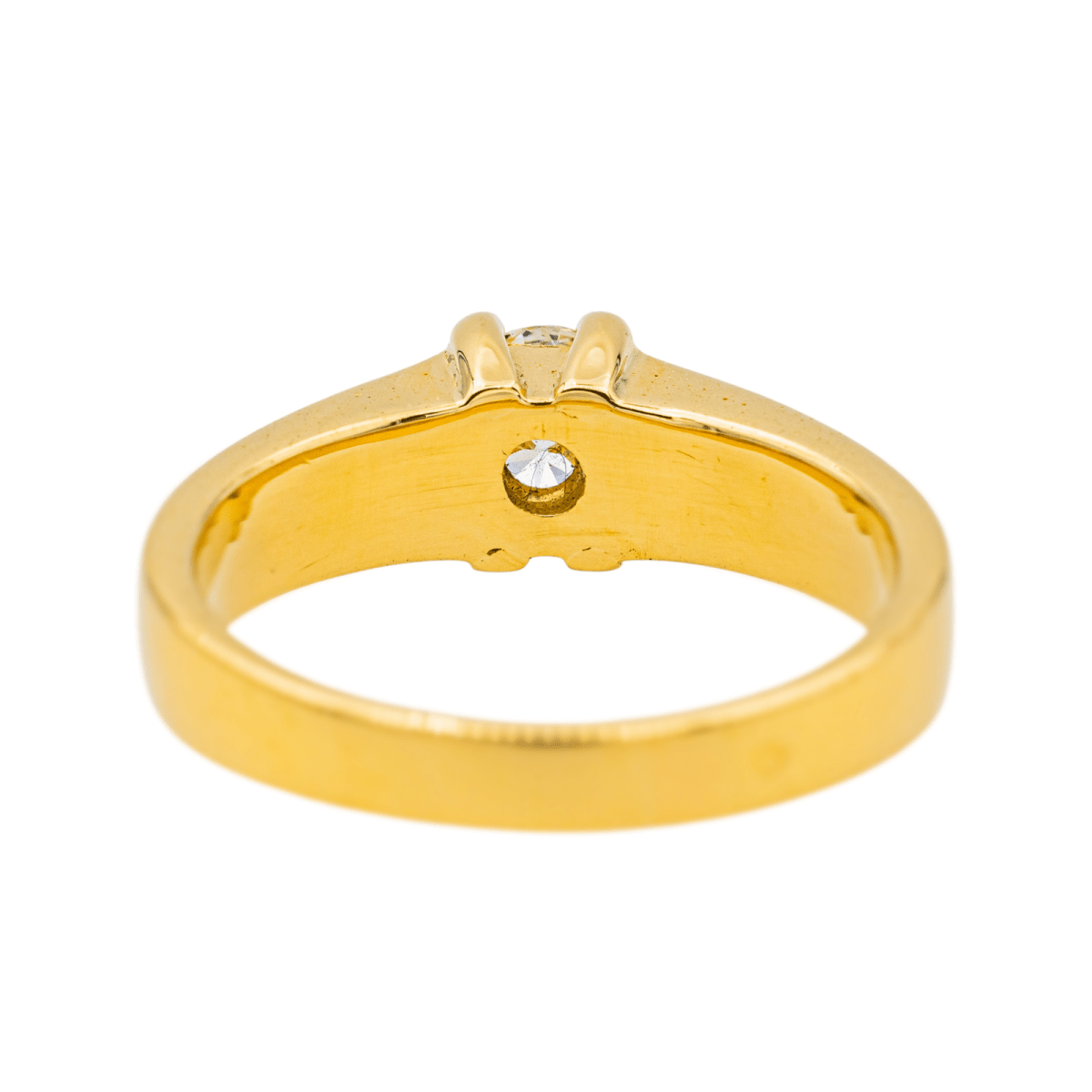 Bague Solitaire en or jaune et diamants - Castafiore
