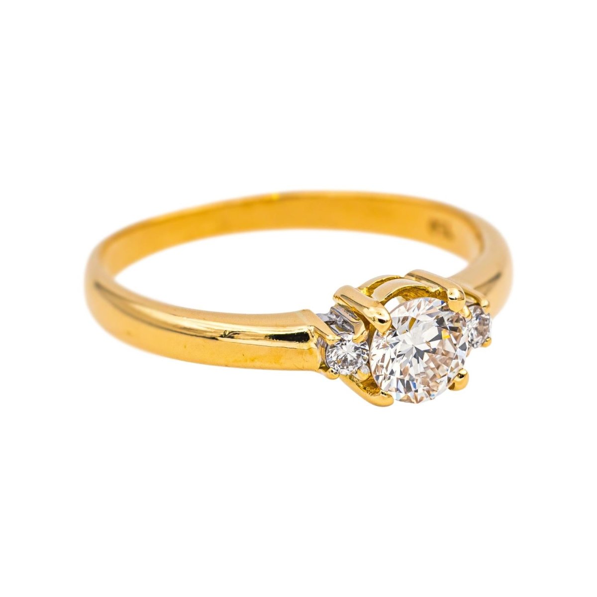 Bague Solitaire en or jaune et diamants - Castafiore